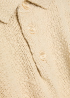 Cole Buxton Beach Textured-knit Cotton Polo Jumper White