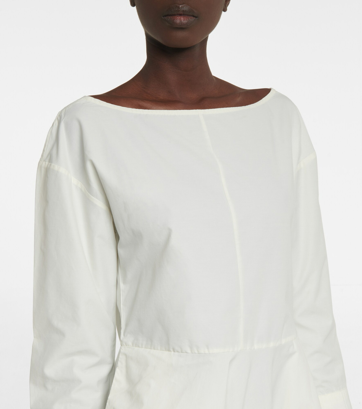 Deveaux New York - Holly cotton poplin midi dress