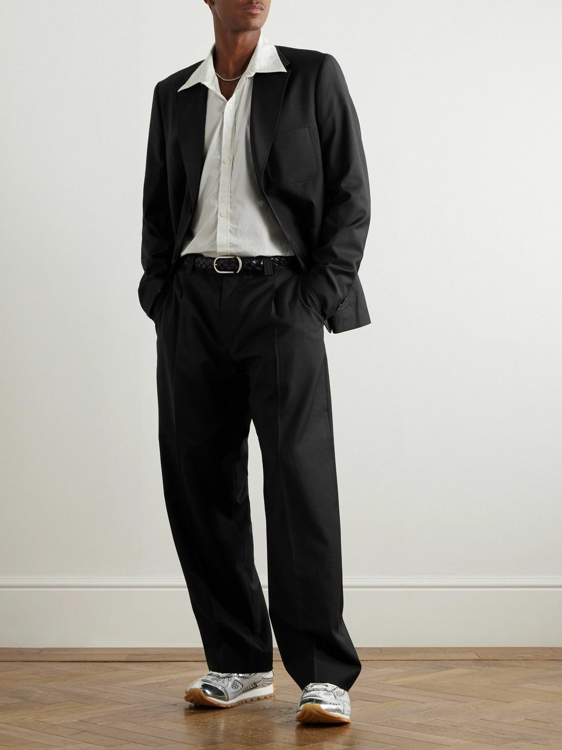 mfpen - Straight-Leg Pleated Wool Suit Trousers - Gray