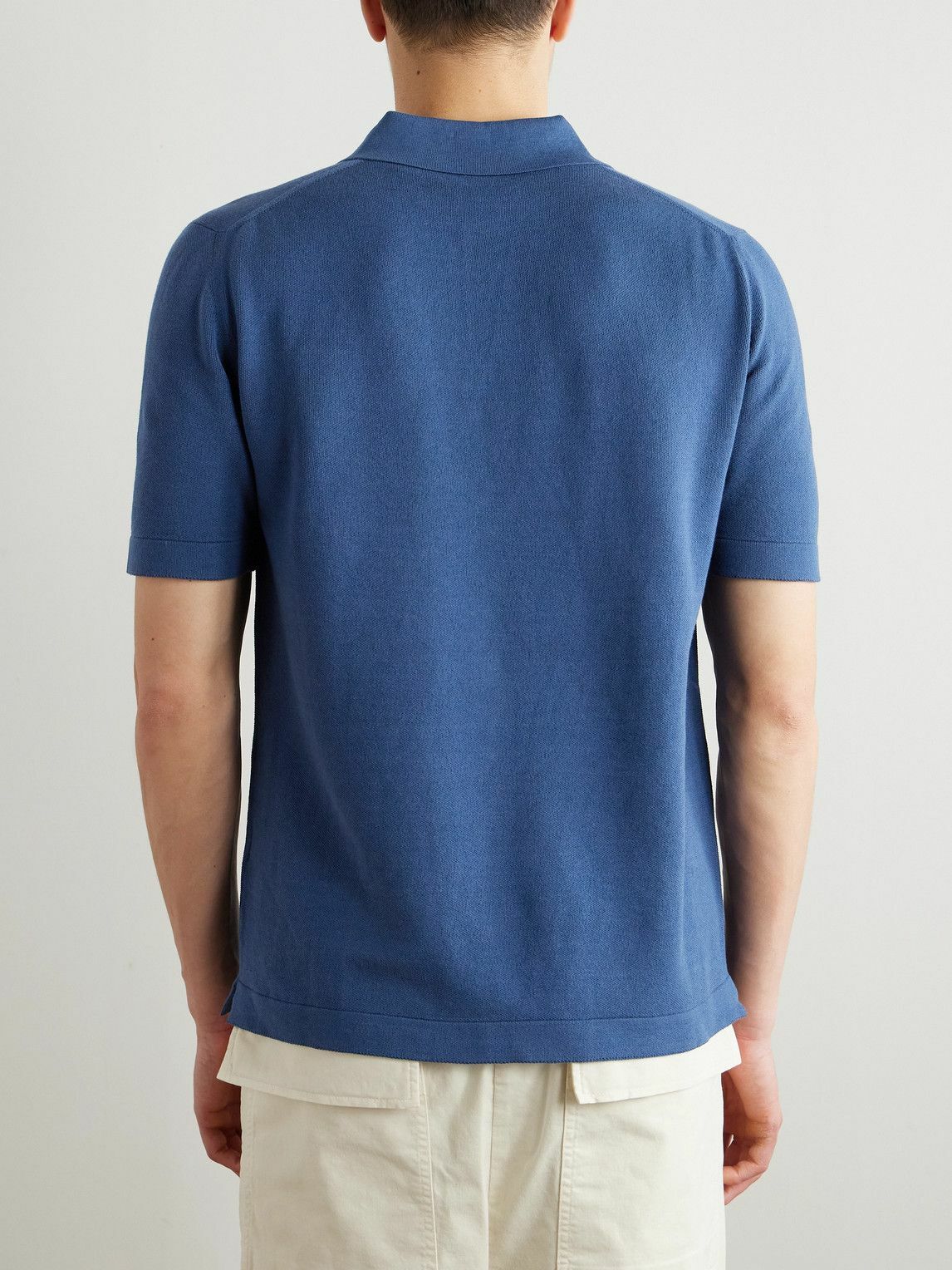 Anderson & Sheppard - Organic Cotton Polo Shirt - Blue