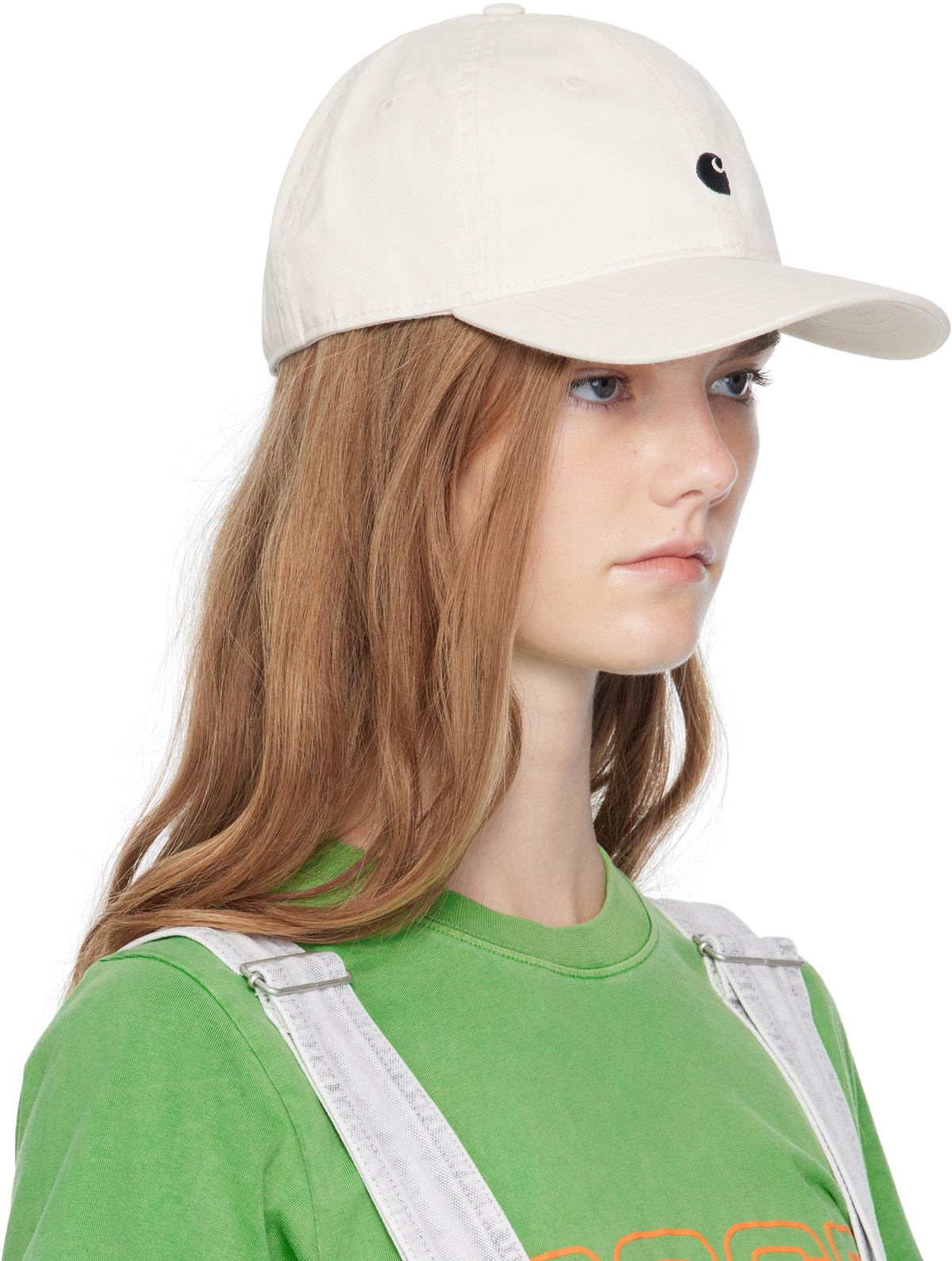 Carhartt Work In Progress White Madison Logo Cap