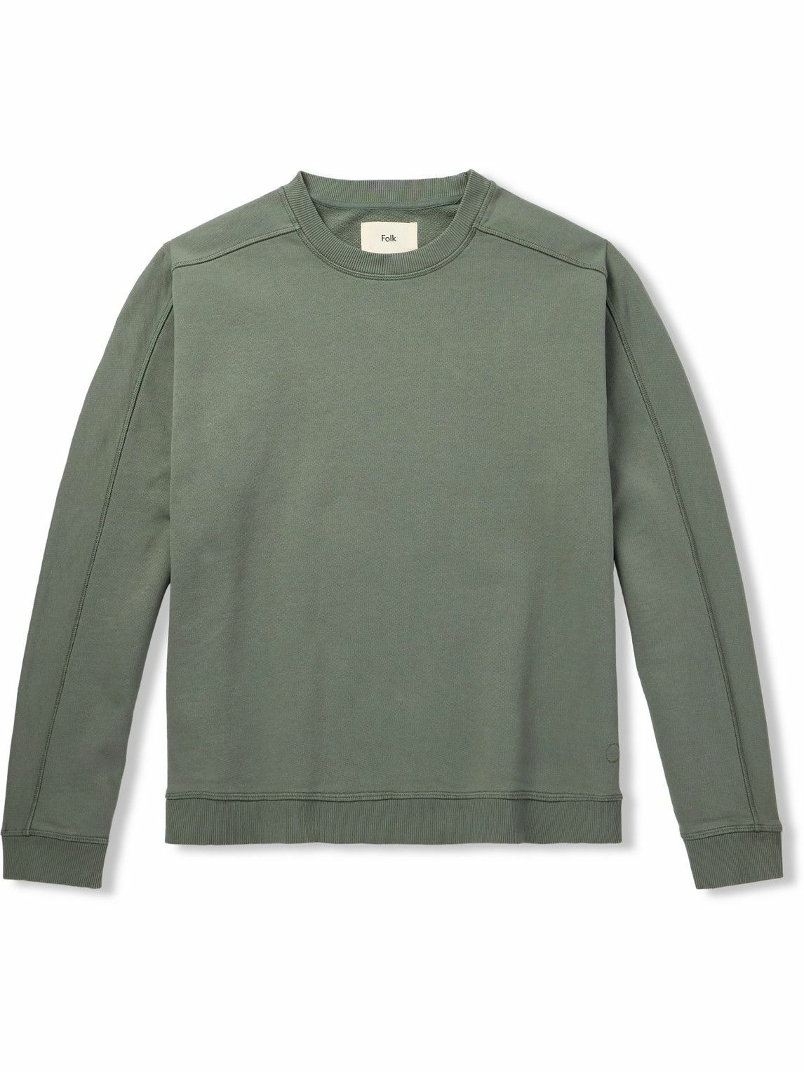Folk - Prism Garment-Dyed Cotton-Jersey Sweatshirt - Green
