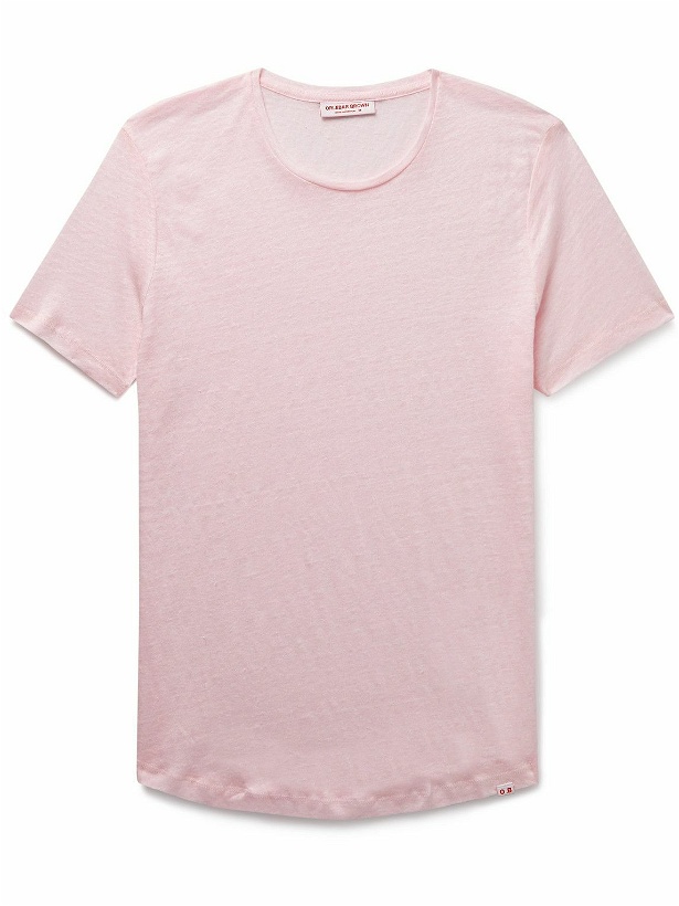 Photo: Orlebar Brown - OB-T Slim-Fit Linen-Jersey T-Shirt - Pink