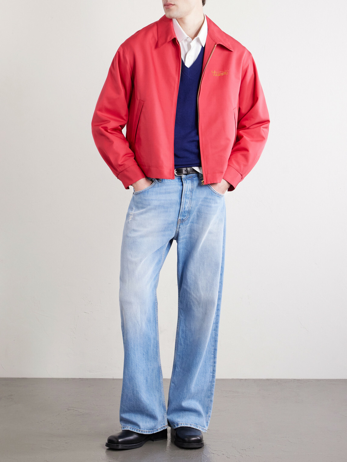 Visvim - Kluane Logo-Embroidered Wool and Silk-Blend Blouson Jacket - Red