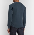 J.Crew - Slim-Fit Wallace & Barnes Garment-Dyed Textured-Cotton Sweatshirt - Blue