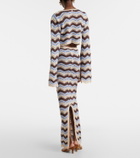 Bananhot Helena open-knit cotton-blend maxi skirt