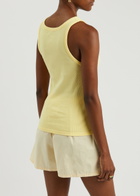 Colorful Standard Ribbed Stretch-cotton Tank Yellow