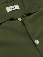 TEKLA - Organic Cotton-Poplin Pyjama Shirt - Green