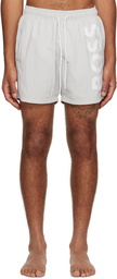 BOSS Gray Quick-Drying Swim Shorts