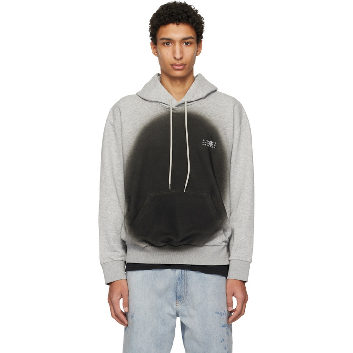 Photo: MM6 Maison Margiela Gray Spray Print Hoodie
