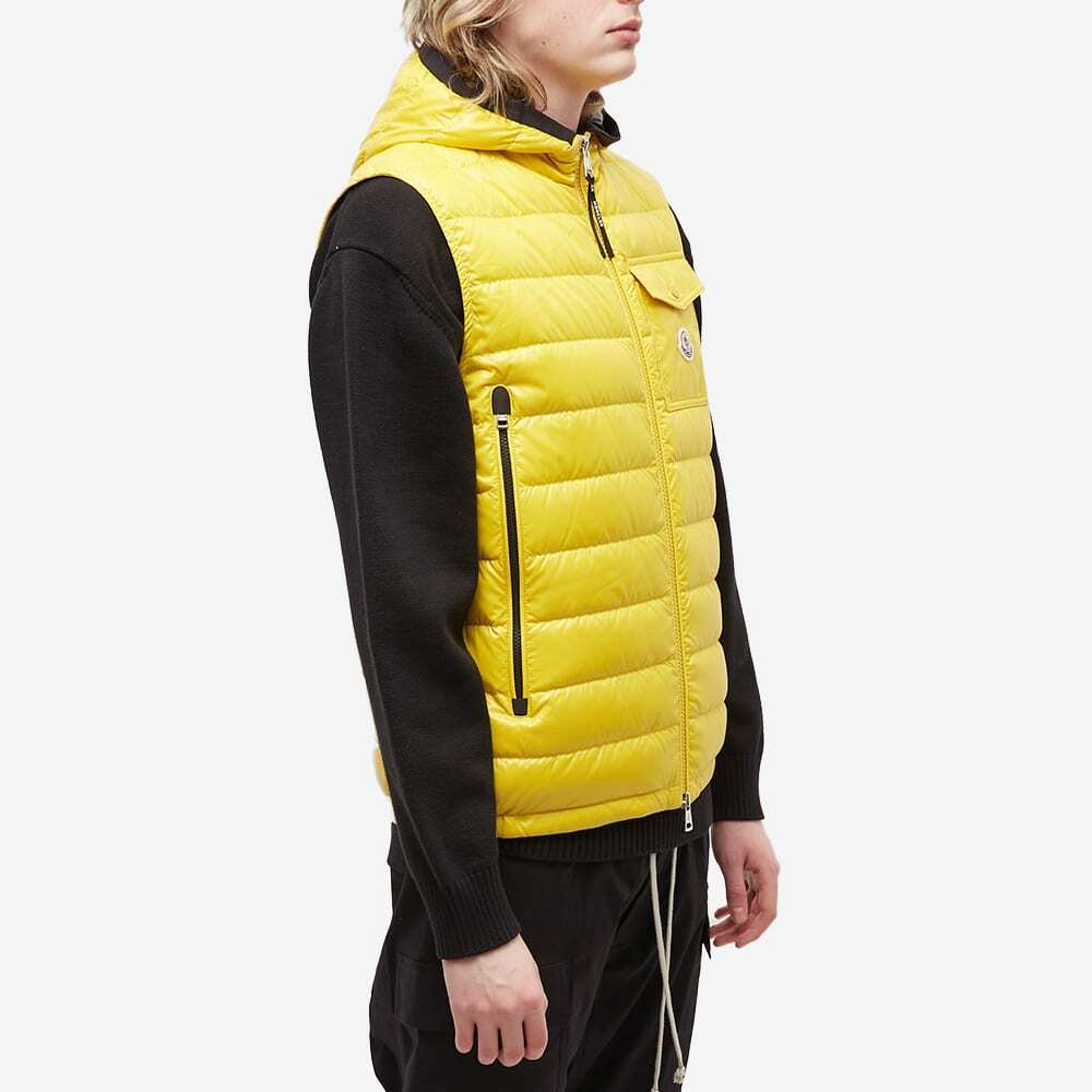 Moncler Men's Ragot Hooded Down Gilet in Yellow Moncler