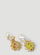 Sun Clip On Earrings in Gold