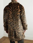 SAINT Mxxxxxx - Padded Leopard-Print Plush Coat - Brown
