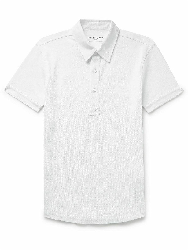 Photo: Orlebar Brown - Sebastian Slim-Fit Cotton-Piqué Polo Shirt - White