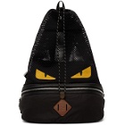 Fendi Black and Yellow Bag Bugs Convertible Backpack