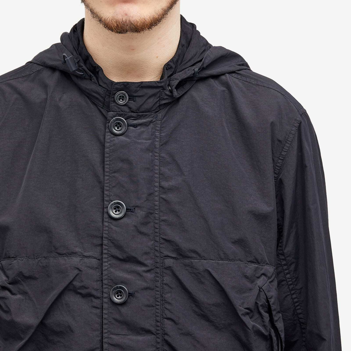 C.P. Company Men's Flatt Nylon Goggle Overshirt in Total Eclipse