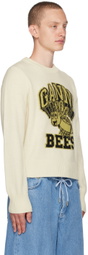 GANNI Yellow Bees Crewneck