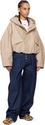 JACQUEMUS Beige 'The Caraco cropped parka' Jacket