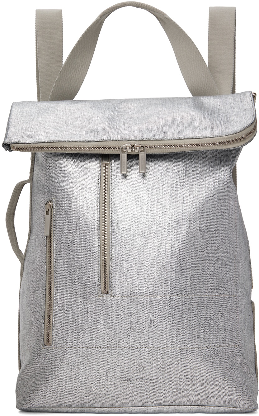 Rick Owens Silver Cargo Backpack Rick Owens