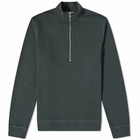 Sunspel Men's Quarter Zip Knit in Forest