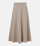 Jardin des Orangers Wool and cashmere midi skirt
