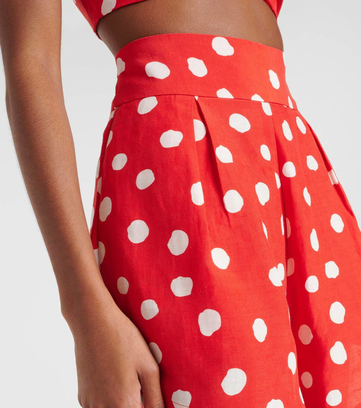 Adriana Degreas High-rise wide-leg shorts