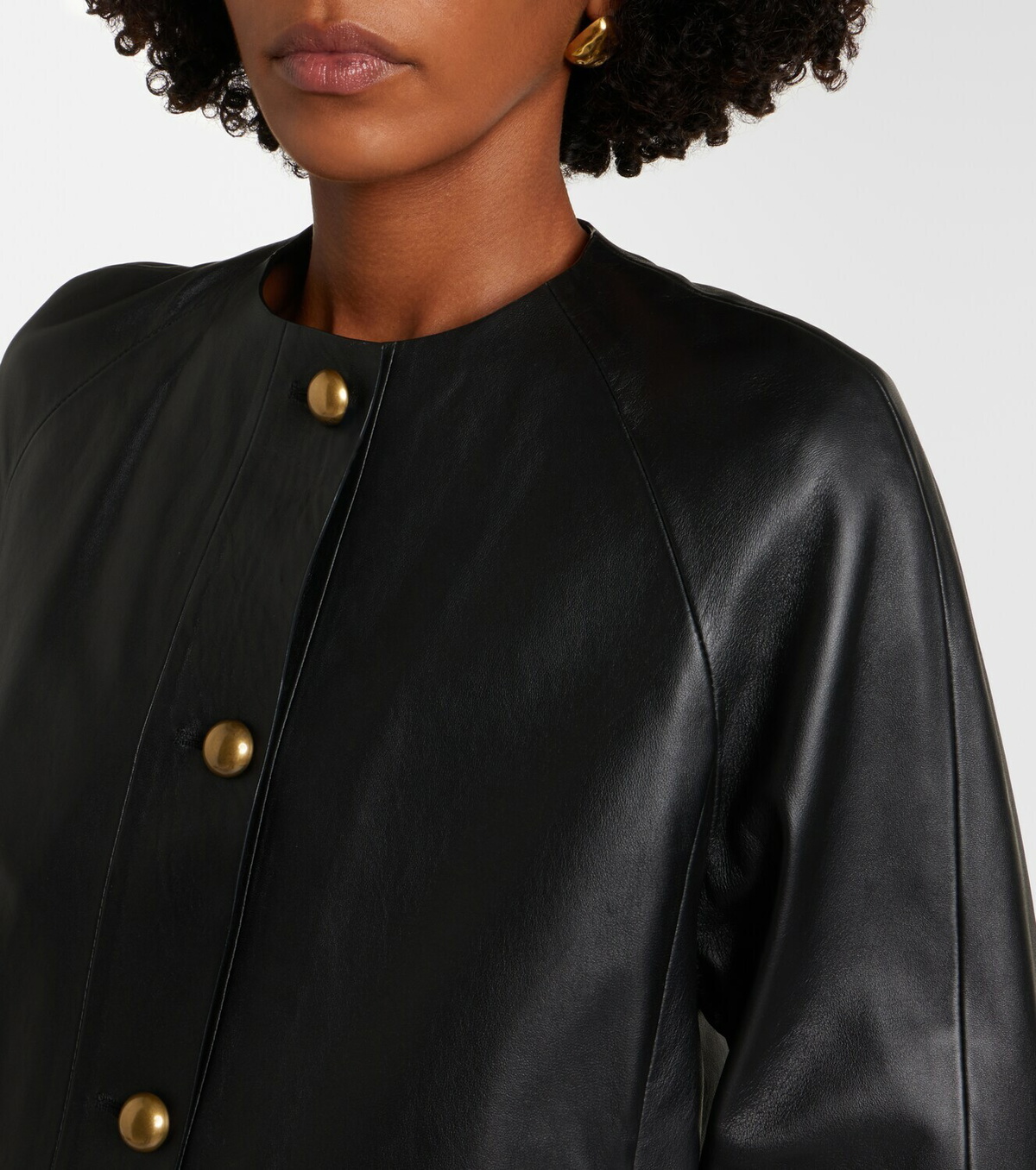 Max Mara Bouquet leather jacket