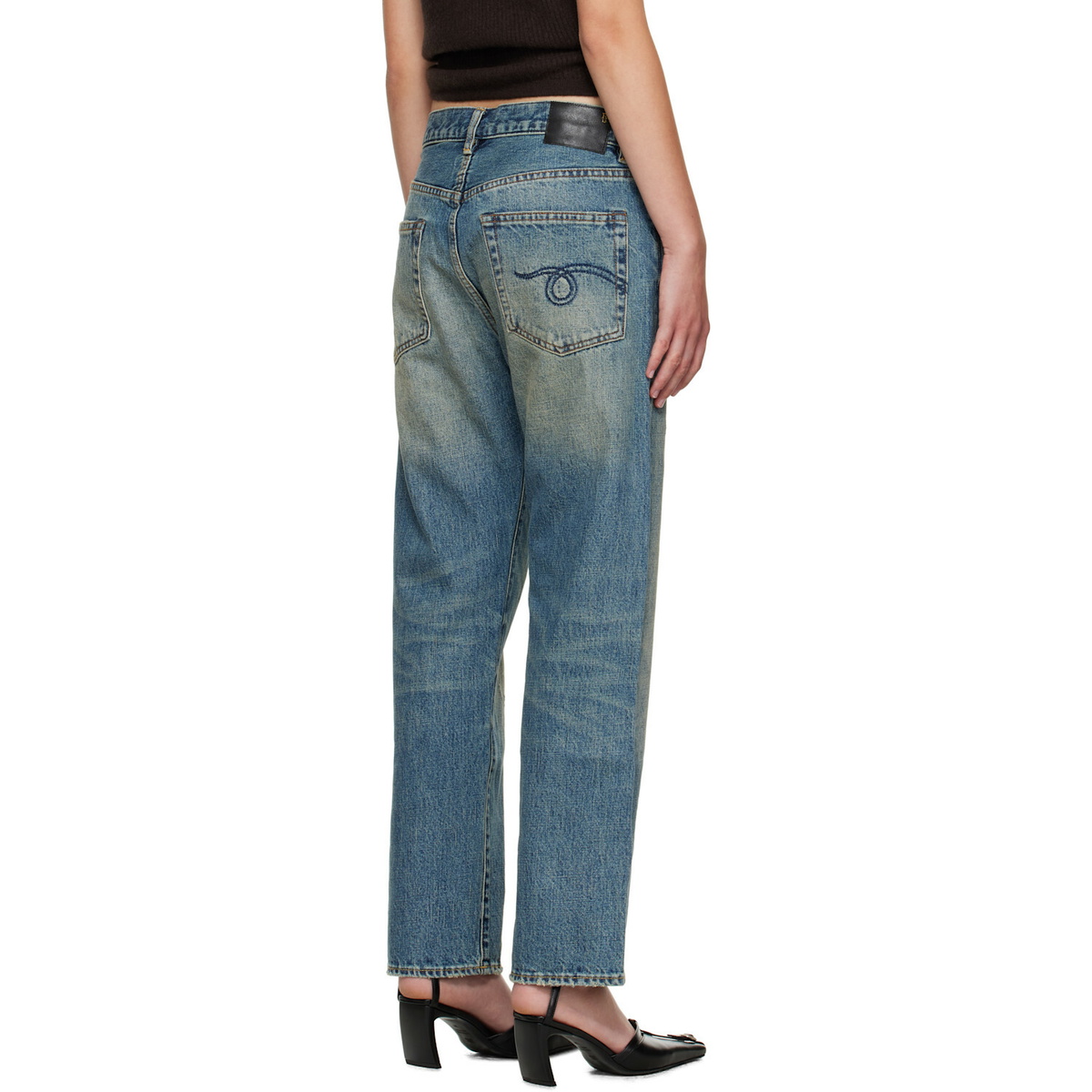 R13 SSENSE Exclusive Blue Boyfriend Jeans