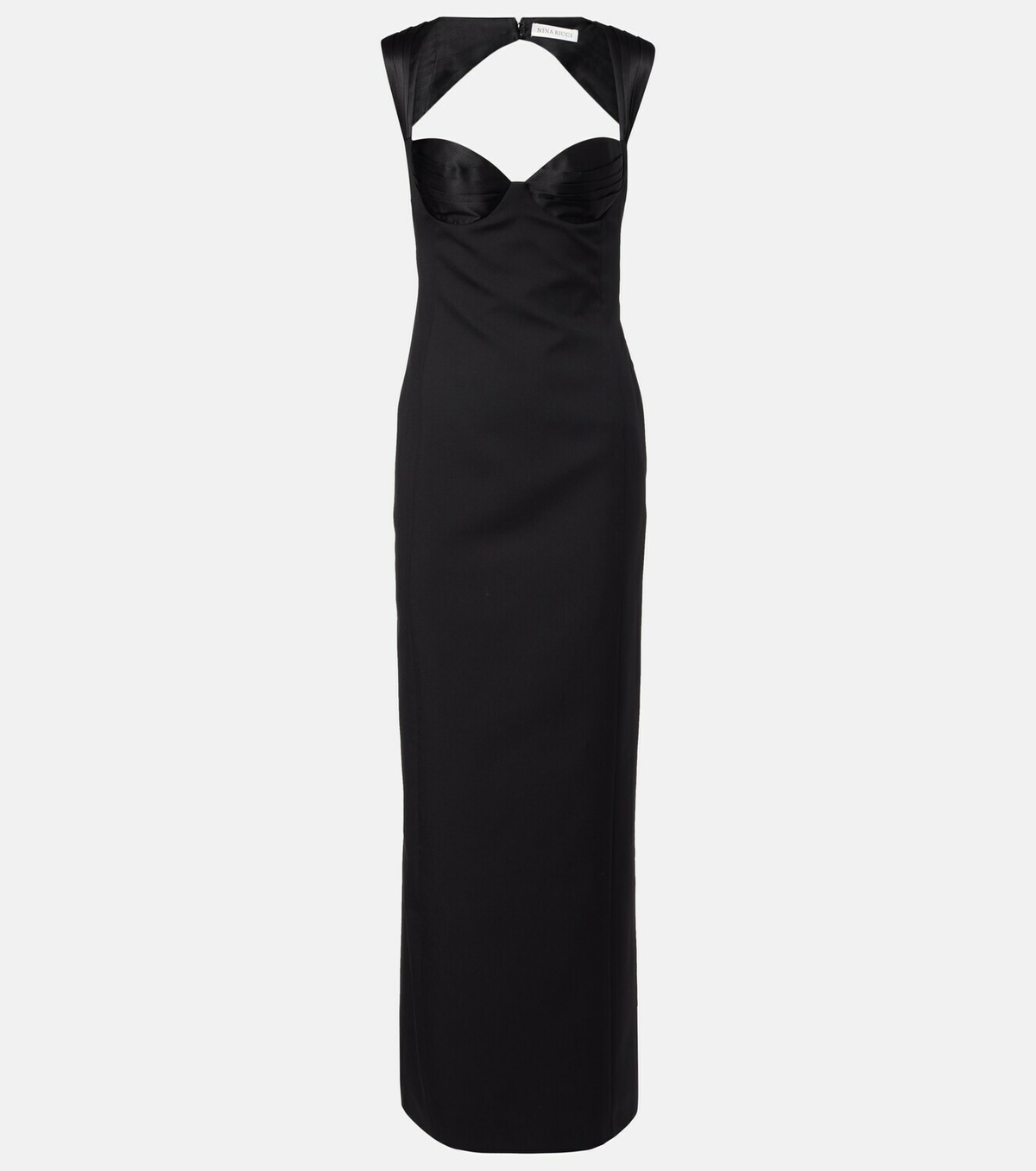 Nina Ricci Cutout virgin wool corset gown