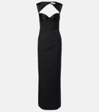 Nina Ricci Cutout virgin wool corset gown