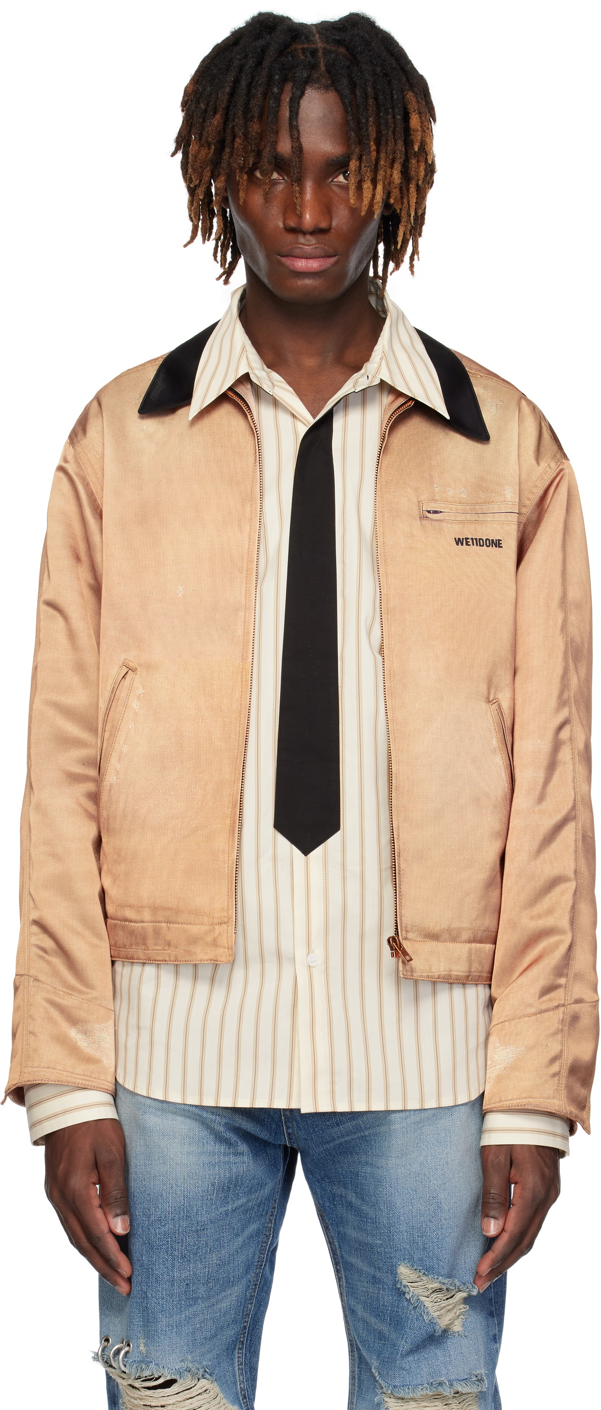 we11done ジャケット We11done Beige Printed Work Jacket We11done