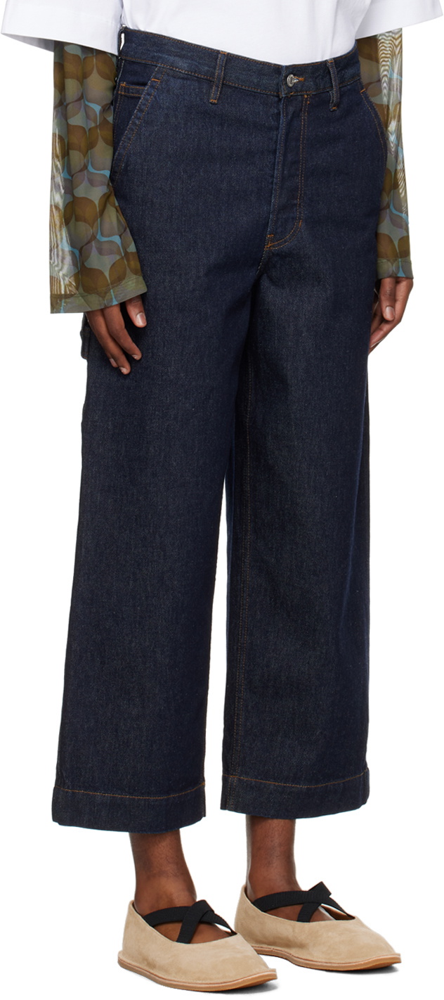 Dries Van Noten Indigo Hammer Loop Jeans Dries Van Noten
