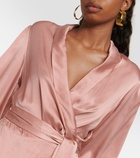 Zimmermann Silk satin wrap dress