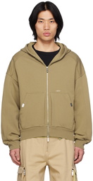 C2H4 Khaki Profile Zipper Hoodie