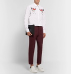 Alexander McQueen - Slim-Fit Cropped Wool-Twill Trousers - Men - Burgundy