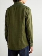 Massimo Alba - Canary Herringbone Cotton-Blend Flannel Shirt - Green