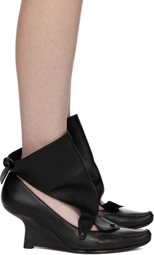 Photo: Kiko Kostadinov Black Parker Wedge Point Heels