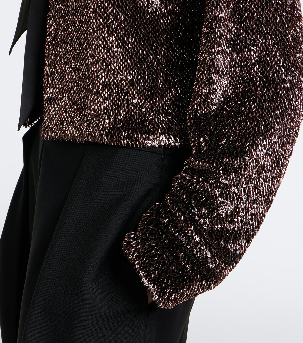 Veronica Beard Bancroff sequined tie-neck jacket