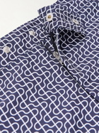 Frescobol Carioca - Hammock Slim-Fit Mid-Length Printed Recycled Swim Shorts - Blue
