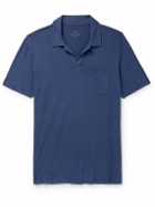 Altea - Dennis Cotton and Linen-Blend Polo Shirt - Blue
