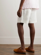 Universal Works - Straight-Leg Pleated Cotton-Twill Shorts - Neutrals