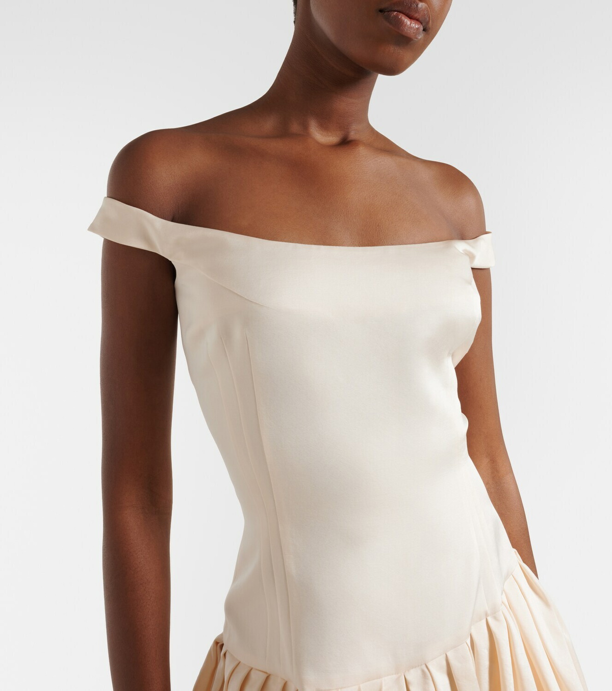 Magda Butrym Off-shoulder cotton and silk maxi dress