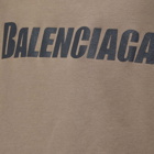 Balenciaga Men's Boxy Popover Hoodie in Taupe/Black