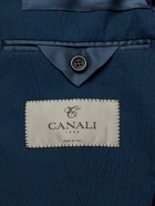 Canali - Stretch-Cotton and Lyocell-Blend Seersucker Suit Jacket - Blue