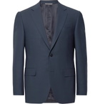 Canali - Navy Slim-Fit Travel Water-Resistant Wool Blazer - Navy