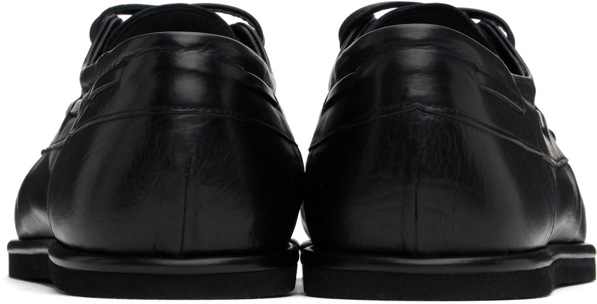 靴 AURALEE 25SS SOFT LEATHER DECK SHOES 7 Auralee Soft Leather Deck Shoes | Black | Canoe Club