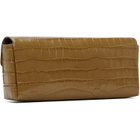 TOTEME Khaki Soft Croco-Embossed T Clutch