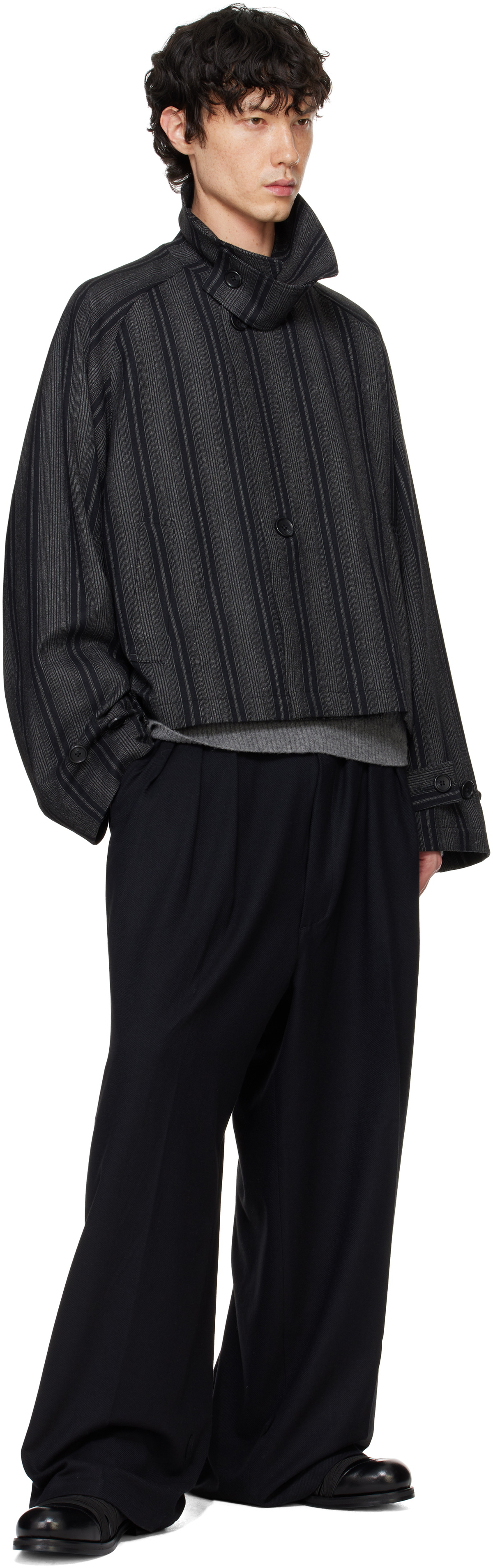 ジャケット・アウター RAINMAKER FRENCH TWILL SHORT TRENCH BZ RAINMAKER FRENCH TWILL SHORT TRENCH BZ 黒