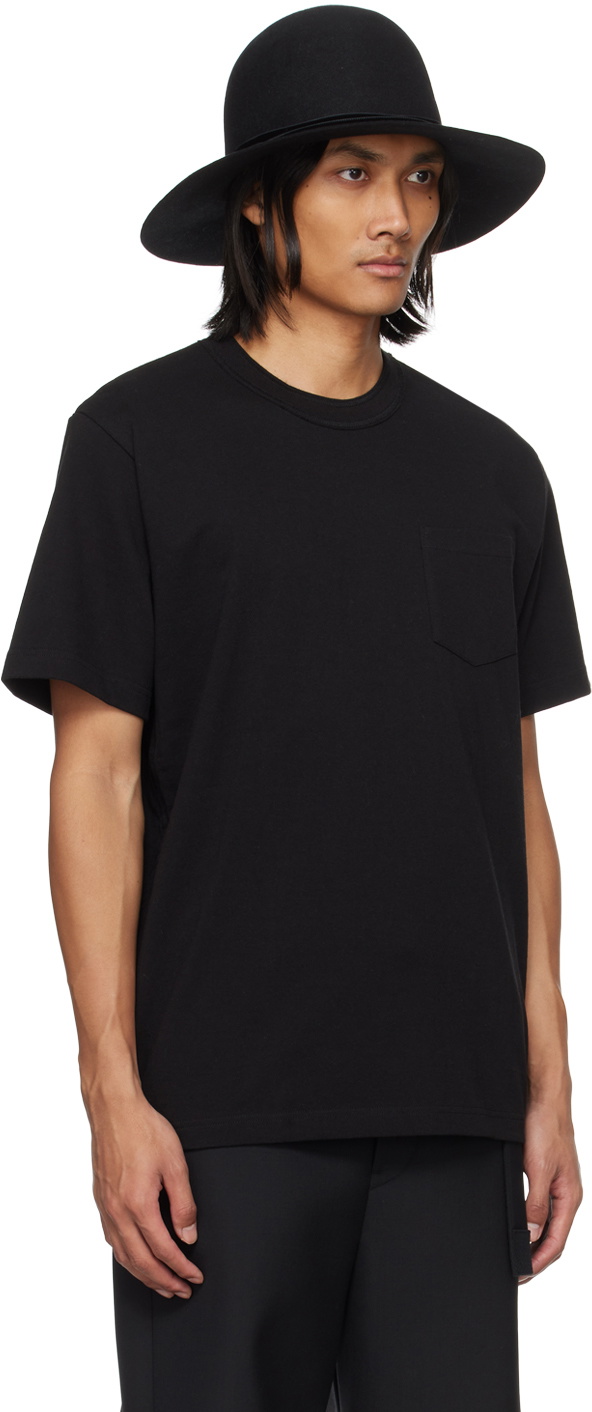 sacai Black Zip T-Shirt Sacai