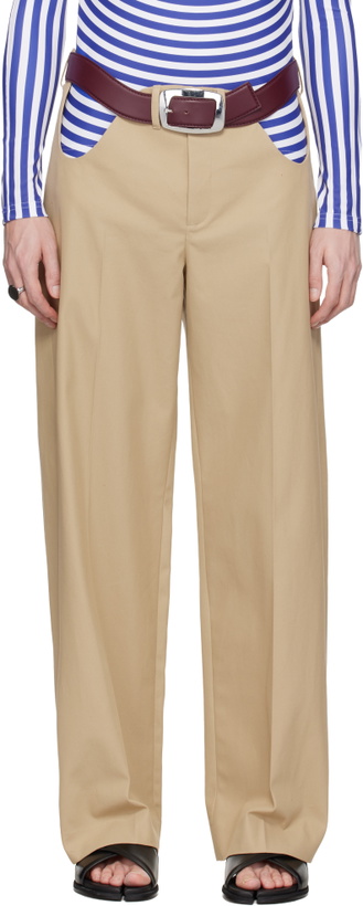 Photo: Jean Paul Gaultier Beige 'The Chino' Trousers
